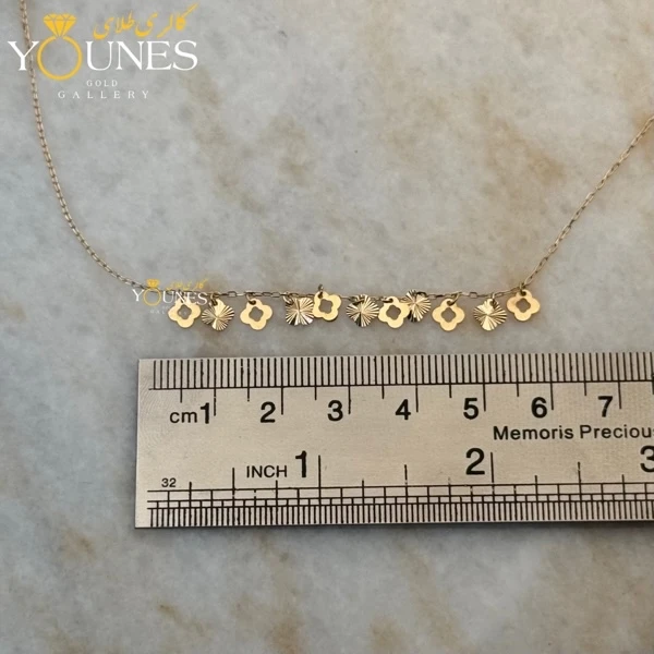 گردنبند طلا ونکلیف پولکی